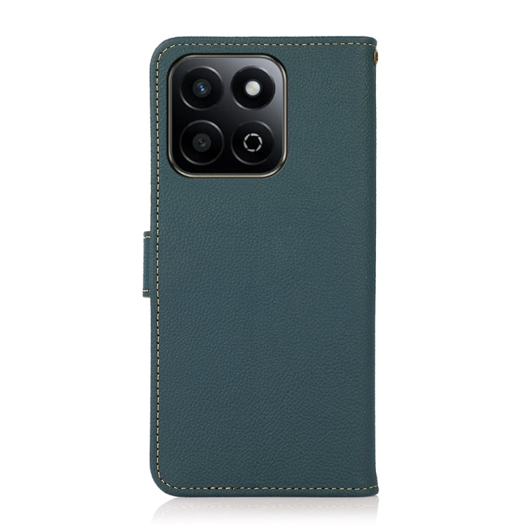 For Honor Play 60 Plus / 200 Smart KHAZNEH Custer Genuine Leather RFID Phone Case(Green) - Honor Cases by PMC TechLife | Online Shopping South Africa | PMC TechLife | Buy Now Pay Later Mobicred