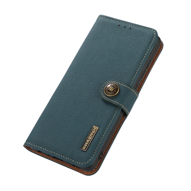 For Honor Play 60 Plus / 200 Smart KHAZNEH Custer Genuine Leather RFID Phone Case(Green) - Honor Cases by PMC TechLife | Online Shopping South Africa | PMC TechLife | Buy Now Pay Later Mobicred