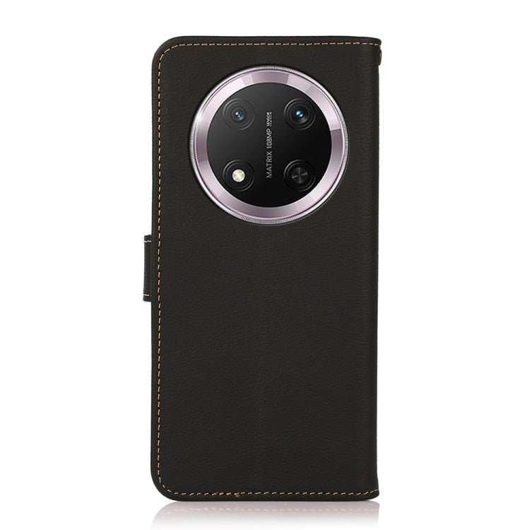 For Honor X9c KHAZNEH Custer Genuine Leather RFID Phone Case(Black) - Honor Cases by PMC TechLife | Online Shopping South Africa | PMC TechLife | Buy Now Pay Later Mobicred