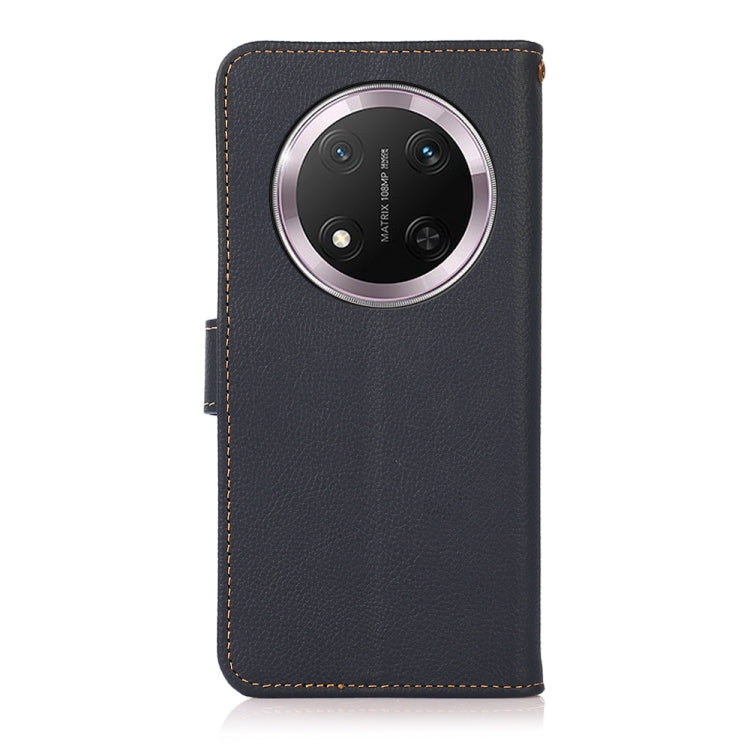 For Honor X9c KHAZNEH Custer Genuine Leather RFID Phone Case(Blue) - Honor Cases by PMC TechLife | Online Shopping South Africa | PMC TechLife | Buy Now Pay Later Mobicred