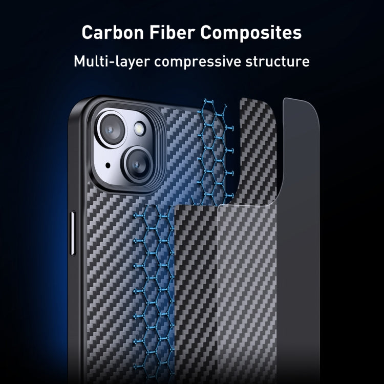 For iPhone 15 wlons Magsafe Carbon Fiber Kevlar TPU Phone Case(Black) - free shipping - PMC Jewellery - Order now!