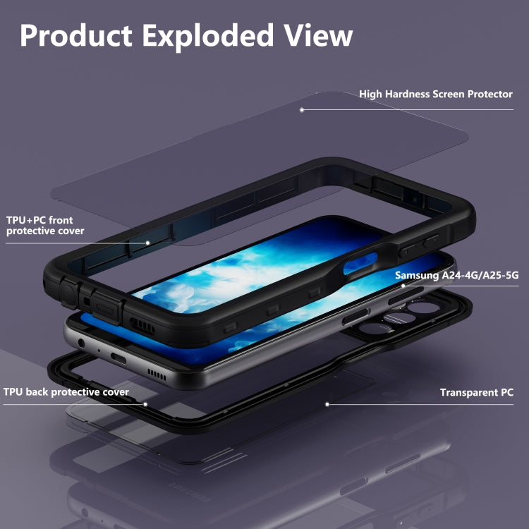 For Samsung Galaxy A25 5G RedPepper IP68 Life Waterproof Phone Case(Black) - Galaxy Phone Cases by RedPepper | Online Shopping South Africa | PMc TechLife | Buy Now Pay Later Mobicred