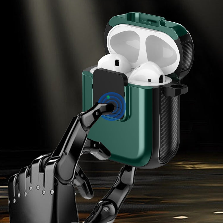 For AirPods 3 TPU + PC Wireless Earphones Case with Magnetic Switch(Green) - For AirPods 3 by PMC Jewellery | Online Shopping South Africa | PMC Jewellery | Buy Now Pay Later Mobicred