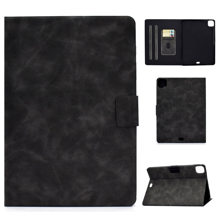 For iPad Air 2022 10.9 Cowhide Texture Leather Smart Tablet Case(Grey) - iPad Air (2022) / (2020) 10.9 Cases by PMC TechLife | Online Shopping South Africa | PMC TechLife