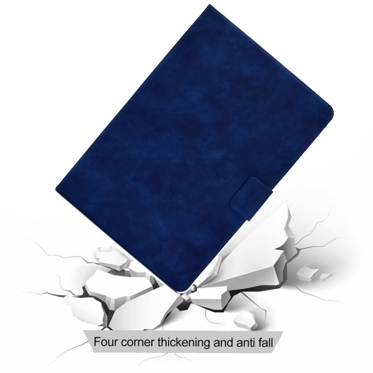 For iPad Air 2022 10.9 Cowhide Texture Leather Smart Tablet Case(Blue) - iPad Air (2022) / (2020) 10.9 Cases by PMC Jewellery | Online Shopping South Africa | PMC Jewellery