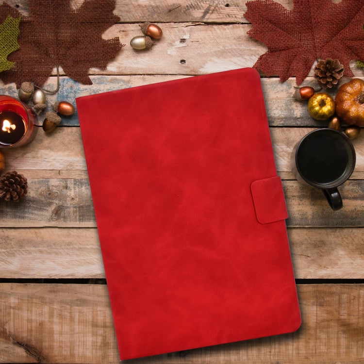 For iPad Pro 11 2024 Cowhide Texture Leather Smart Tablet Case(Red) - iPad Pro 11 2024 Cases by PMC TechLife | Online Shopping South Africa | PMC TechLife | Buy Now Pay Later Mobicred