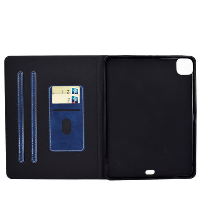 For iPad Pro 11 2024 Cowhide Texture Leather Smart Tablet Case(Blue) - iPad Pro 11 2024 Cases by PMC Jewellery | Online Shopping South Africa | PMC Jewellery | Buy Now Pay Later Mobicred
