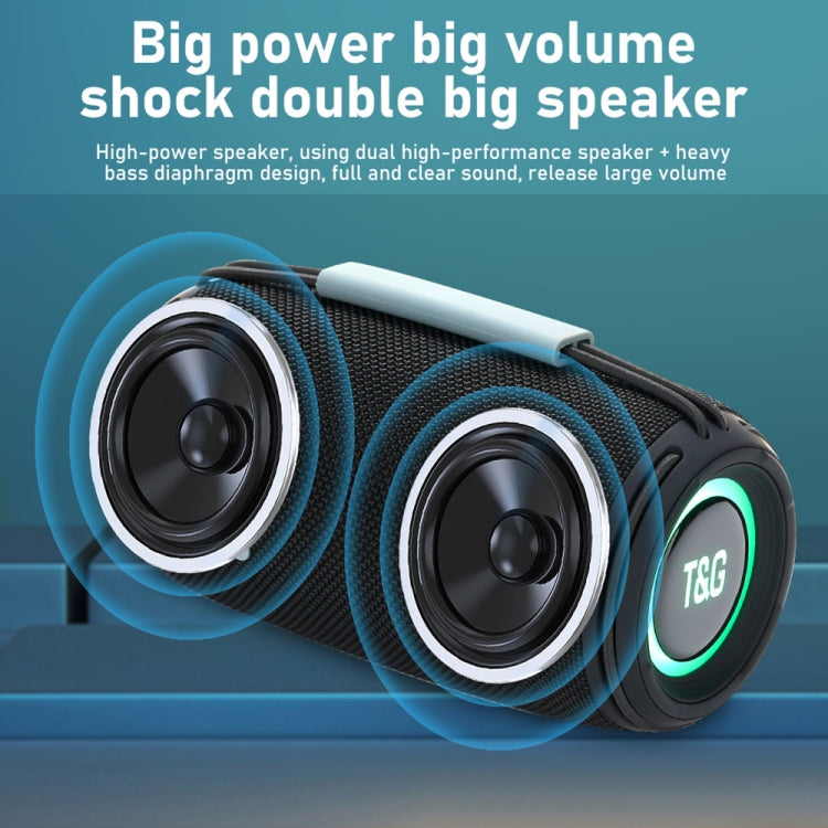 T&G TG-657 Portable Wireless 3D Stereo Subwoofer Bluetooth Speaker Support FM / LED Atmosphere Light(Black) - free shipping - PMC Jewellery - Order now!