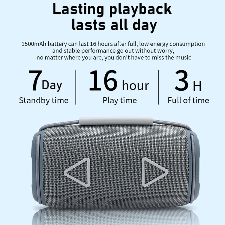 T&G TG-657 Portable Wireless 3D Stereo Subwoofer Bluetooth Speaker Support FM / LED Atmosphere Light(Blue) - free shipping - PMC Jewellery - Order now!