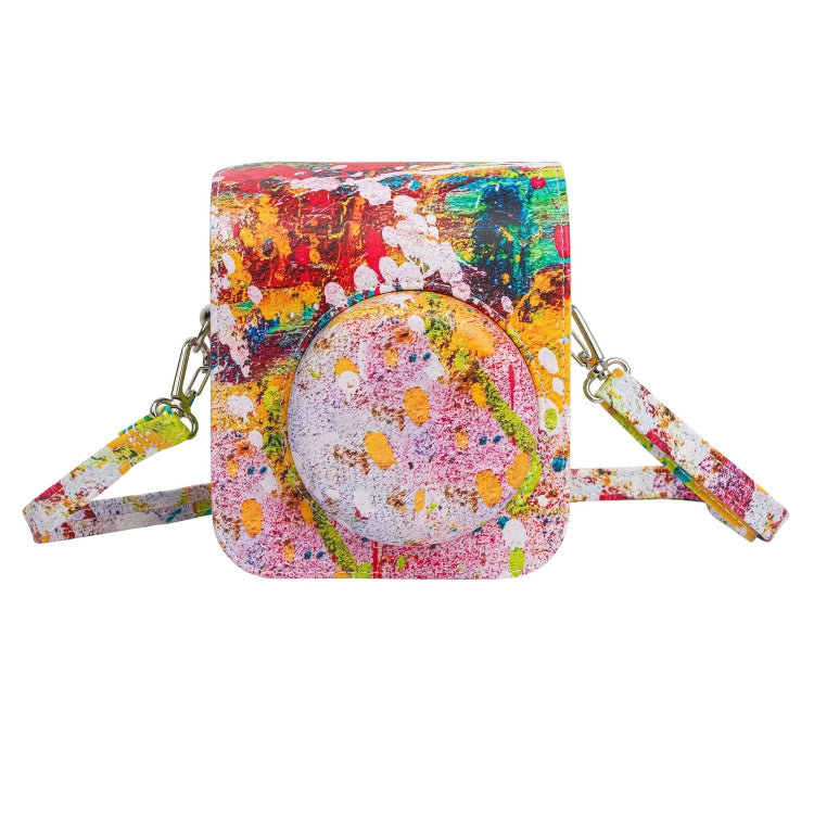 For FUJIFILM instax mini 12 Painted Full Body Leather Case Camera Bag with Strap(Abstract Painting) - Leather Bag by PMC TechLife | Online Shopping South Africa | PMC TechLife | Buy Now Pay Later Mobicred