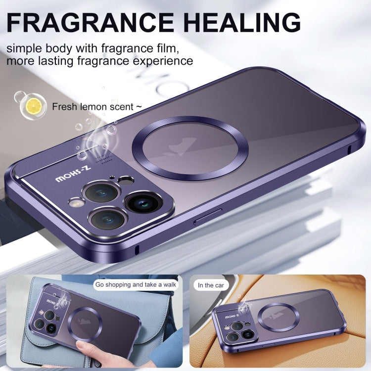 For iPhone 15 Aromatherapy Holder Single-sided MagSafe Magnetic Phone Case(Black) - iPhone 15 Cases by PMc TechLife | Online Shopping South Africa | PMc TechLife | Buy Now Pay Later Mobicred