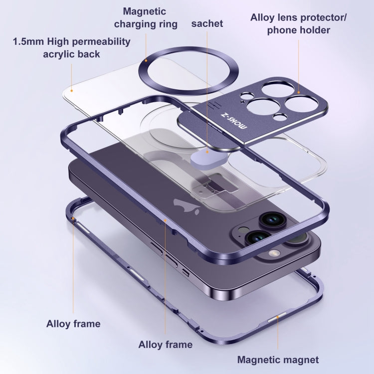 For iPhone 14 Pro Aromatherapy Holder Single-sided MagSafe Magnetic Phone Case(White) - iPhone 14 Pro Cases by PMc TechLife | Online Shopping South Africa | PMc TechLife | Buy Now Pay Later Mobicred