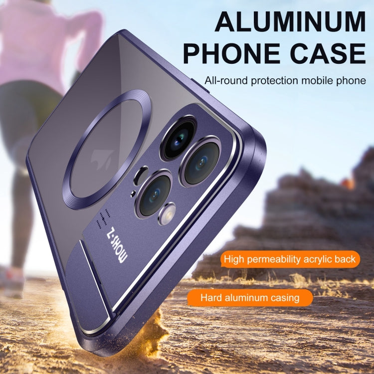 For iPhone 15 Pro Aromatherapy Holder Single-sided MagSafe Magnetic Phone Case(Purple) - iPhone 15 Pro Cases by PMc TechLife | Online Shopping South Africa | PMc TechLife | Buy Now Pay Later Mobicred