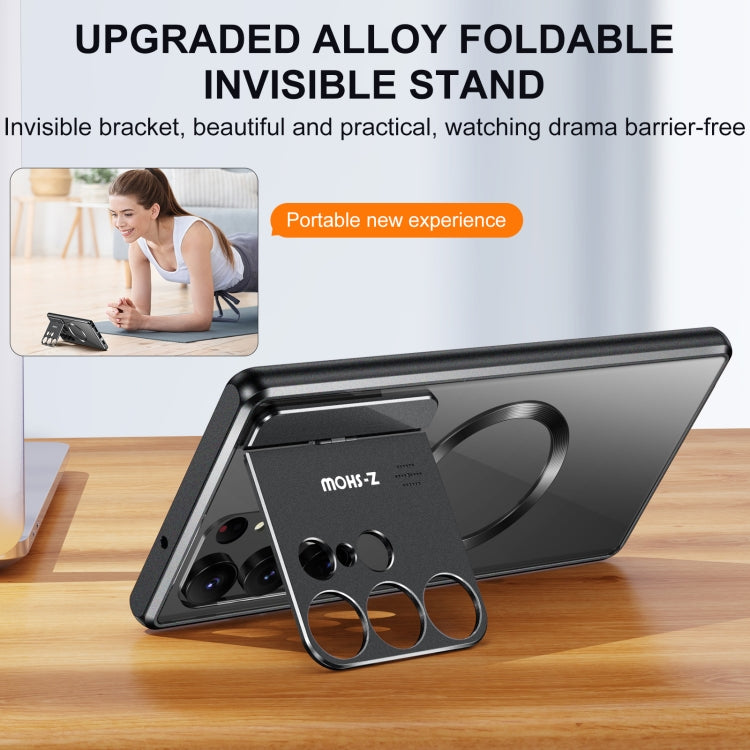 For Samsung Galaxy S21 Ultra 5G Aromatherapy Holder Single-sided MagSafe Magnetic Phone Case(Black) - Galaxy S21 Ultra 5G Cases by PMC TechLife | Online Shopping South Africa | PMC TechLife