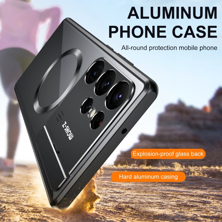 For Samsung Galaxy S22 Ultra 5G Aromatherapy Holder Single-sided MagSafe Magnetic Phone Case(Black) - Galaxy S22 Ultra 5G Cases by PMC TechLife | Online Shopping South Africa | PMC TechLife