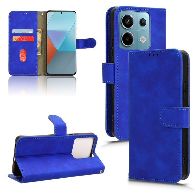 For Xiaomi Redmi Note 13 Pro 5G Skin Feel Magnetic Flip Leather Phone Case(Blue) - Note 13 Pro Cases by PMC TechLife | Online Shopping South Africa | PMC TechLife