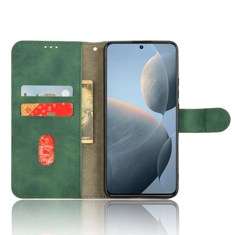 For Xiaomi Redmi K70 / K70 Pro Skin Feel Magnetic Flip Leather Phone Case(Green) - K70 Pro Cases by PMC Jewellery | Online Shopping South Africa | PMC Jewellery | Buy Now Pay Later Mobicred