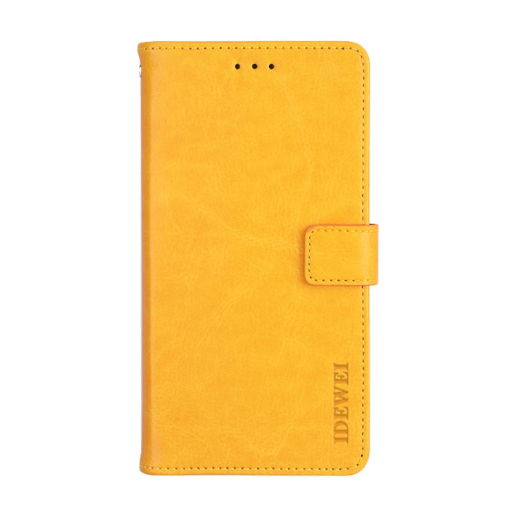 For Blackview A80 idewei Crazy Horse Texture Horizontal Flip Leather Case with Holder & Card Slots & Wallet(Yellow) - More Brand by idewei | Online Shopping South Africa | PMC TechLife | Buy Now Pay Later Mobicred