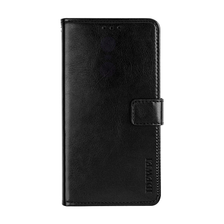 For Blackview A80 idewei Crazy Horse Texture Horizontal Flip Leather Case with Holder & Card Slots & Wallet(Black) - More Brand by idewei | Online Shopping South Africa | PMC TechLife | Buy Now Pay Later Mobicred