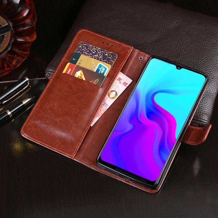 For Blackview A80 idewei Crazy Horse Texture Horizontal Flip Leather Case with Holder & Card Slots & Wallet(Black) - More Brand by idewei | Online Shopping South Africa | PMC Jewellery | Buy Now Pay Later Mobicred