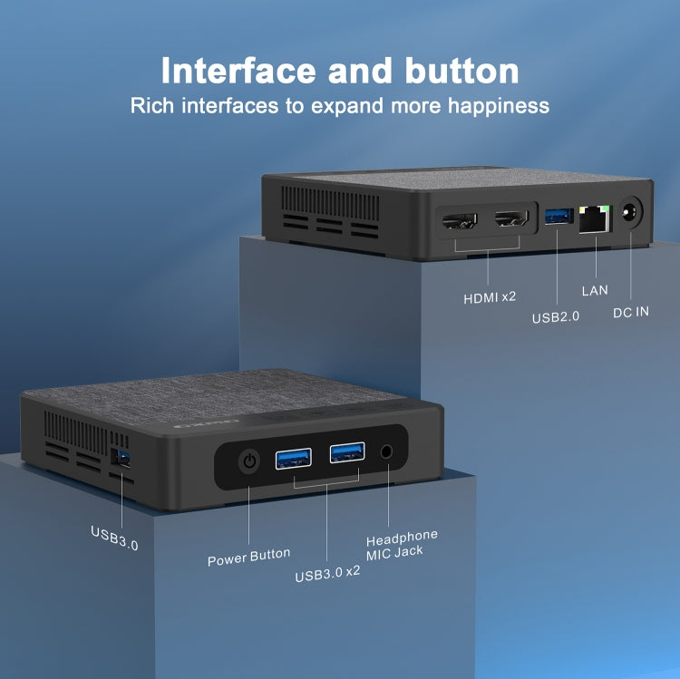 GXMO N42 Windows 11 Intel Gemini Lake N4000 Mini PC NVME SSD WiFi Mini Desktop Computer, Specification:6GB+64GB(Black) - free shipping - PMC Jewellery - Order now!