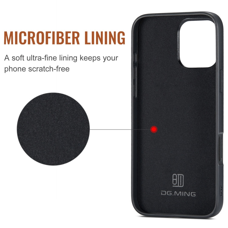 For iPhone 16 Pro Max DG.MING M2 Series 3-Fold Card Bag Wallet Leather Phone Case(Coffee) - free shipping - PMC Jewellery - Order now!