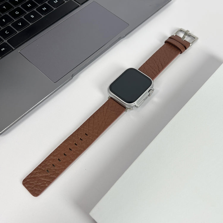 For Apple Watch Ultra 49mm Buffalo Leather Watch Band(Black) - Watch Bands by PMC TechLife | Online Shopping South Africa | PMC TechLife | Buy Now Pay Later Mobicred