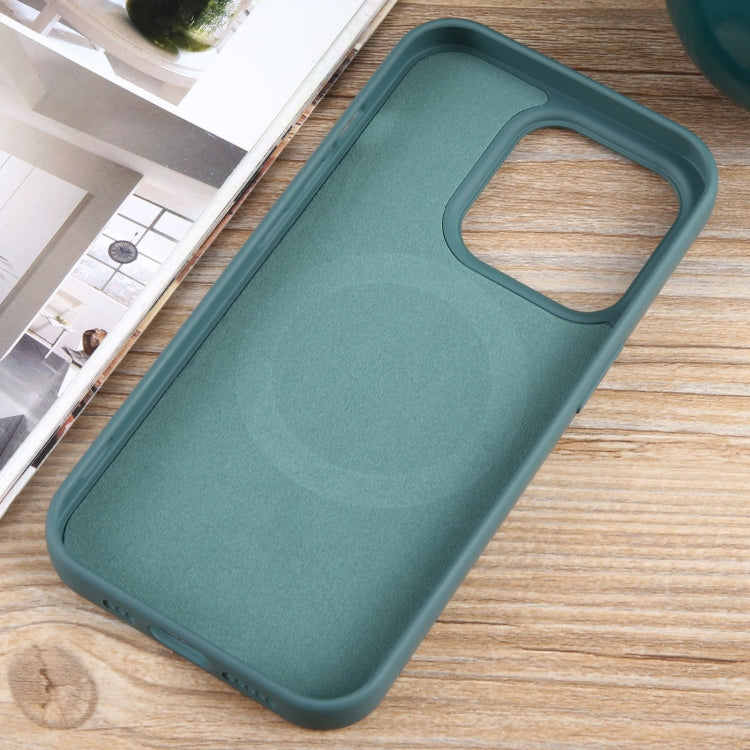 For iPhone 13 Pro MagSafe Liquid Silicone Phone Case(Deep Green) - iPhone 13 Pro Cases by PMC Jewellery | Online Shopping South Africa | PMC Jewellery