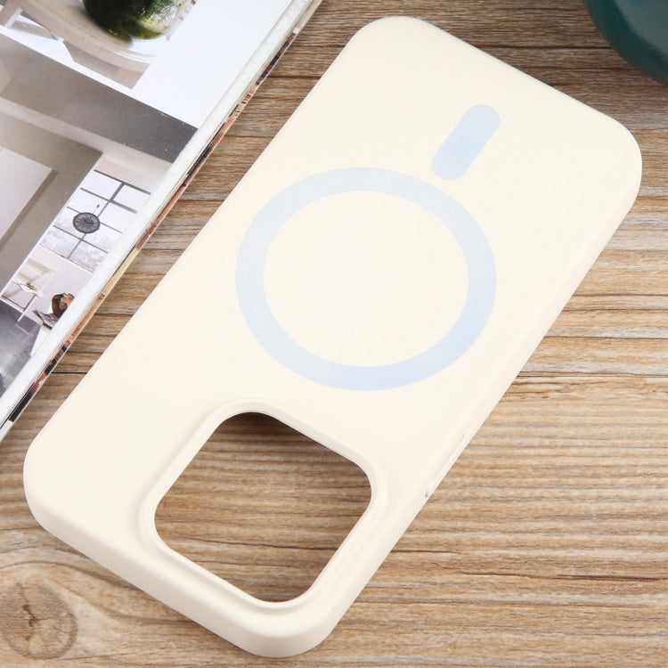 For iPhone 11 Pro Max MagSafe Liquid Silicone Phone Case(White) - iPhone 11 Pro Max Cases by PMC TechLife | Online Shopping South Africa | PMC TechLife