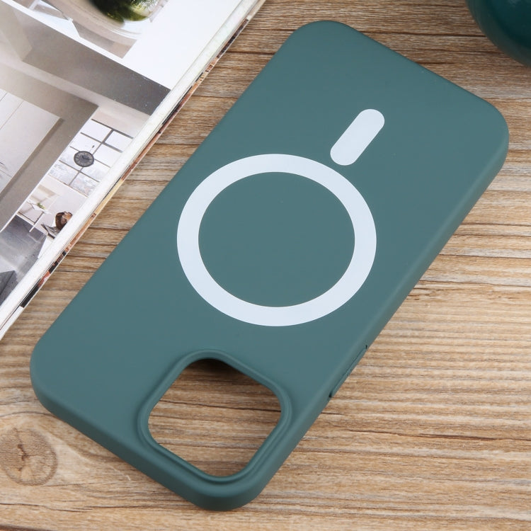 For iPhone 11 MagSafe Liquid Silicone Phone Case(Deep Green) - iPhone 11 Cases by PMC TechLife | Online Shopping South Africa | PMC TechLife