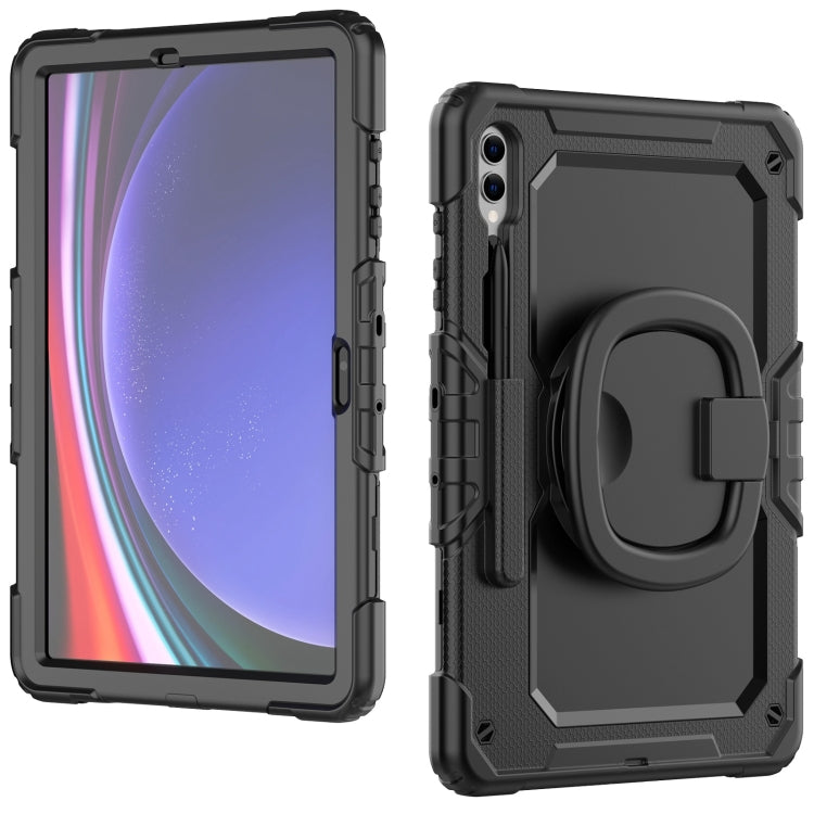 For Samsung Galaxy Tab S9+ / S10+ D Type Silicone Hybrid PC Tablet Case with Handle Holder(Black) - free shipping - PMC Jewellery - Order now!