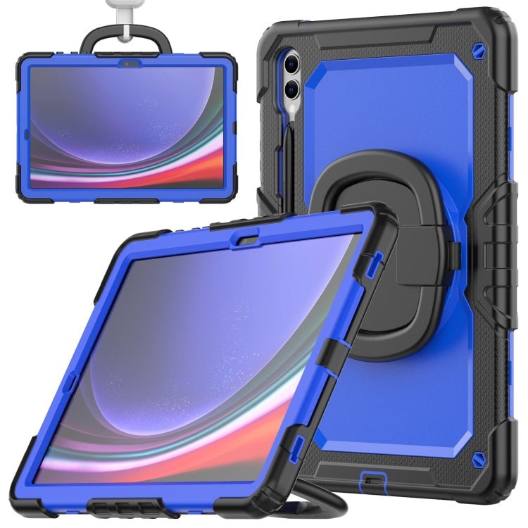For Samsung Galaxy Tab S9+ / S10+ D Type Silicone Hybrid PC Tablet Case with Handle Holder(Blue PC) - free shipping - PMC Jewellery - Order now!