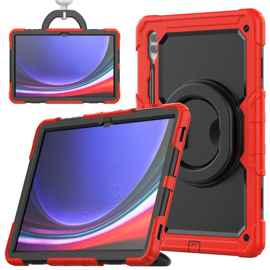 For Samsung Galaxy Tab S10 Ultra D Type Silicone Hybrid PC Tablet Case with Handle Holder(Red) - Galaxy Tab S9 Ultra Cases by PMC Jewellery | Online Shopping South Africa | PMC Jewellery | Buy Now Pay Later Mobicred