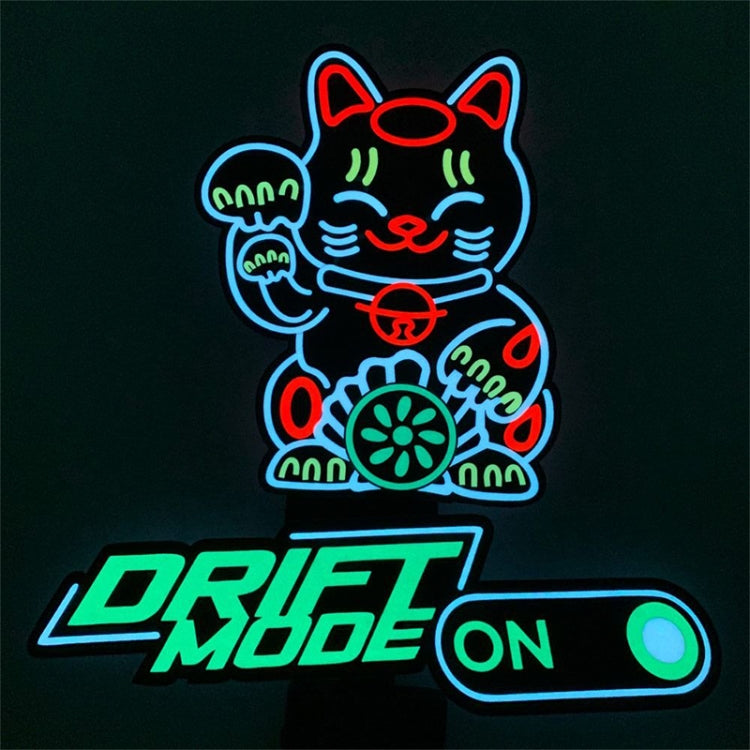 EL Luminous Car Stickers Cold Light Car Stickers Car Luminous Pattern Decoration(Wanted White Red) - Decorative Sticker by PMC TechLife | Online Shopping South Africa | PMC TechLife | Buy Now Pay Later Mobicred