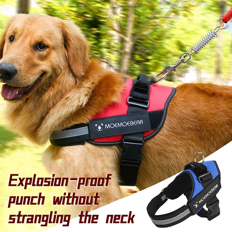 Pet Dog Anti Sprint Oxford Cloth K9 Chest Strap Traction Rope Strap, Size:XXL for 40-70kg(Black) - Leashes & Chest Strap by PMC Jewellery | Online Shopping South Africa | PMC Jewellery