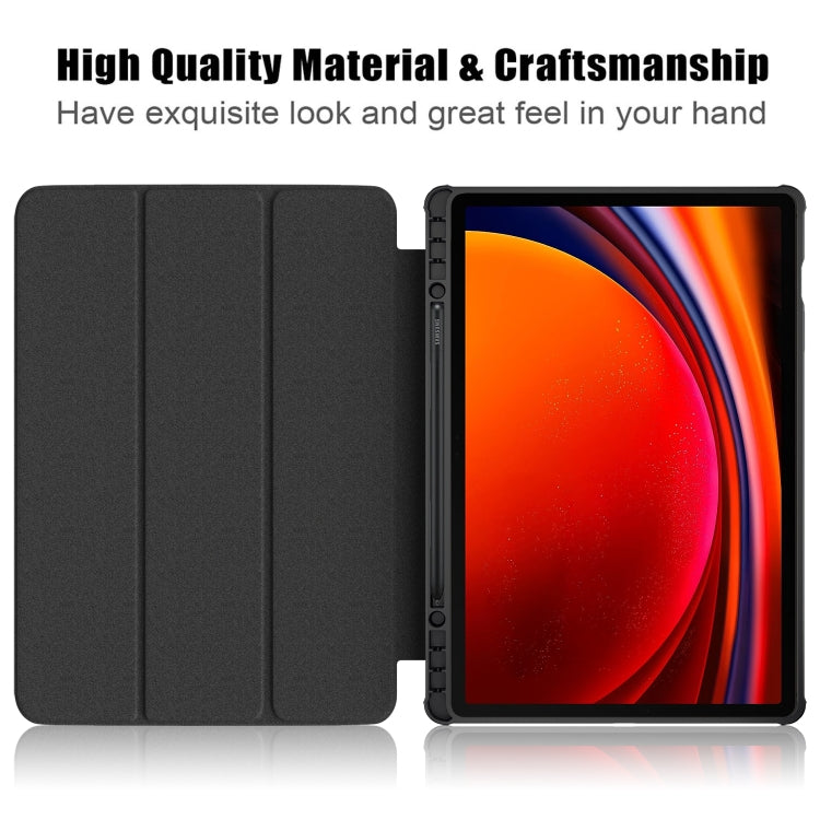 For Samsung Galaxy Tab S9+ Acrylic 3-folding Painted Smart Leather Tablet Case(Graffiti) - Galaxy Tab S9+ Cases by PMC Jewellery | Online Shopping South Africa | PMC Jewellery | Buy Now Pay Later Mobicred