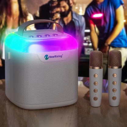 New RiXing NR8805 TWS Portable Smart Bluetooth Speaker with RGB Lighting(White) - Desktop Speaker by NewRixing | Online Shopping South Africa | PMC Jewellery | Buy Now Pay Later Mobicred