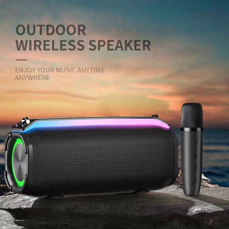 New RiXing NR8809 20W Outdoor Portable TWS Smart Wireless Bluetooth Speaker, Style:Dual Mic(Red) - free shipping - PMC Jewellery - Order now!