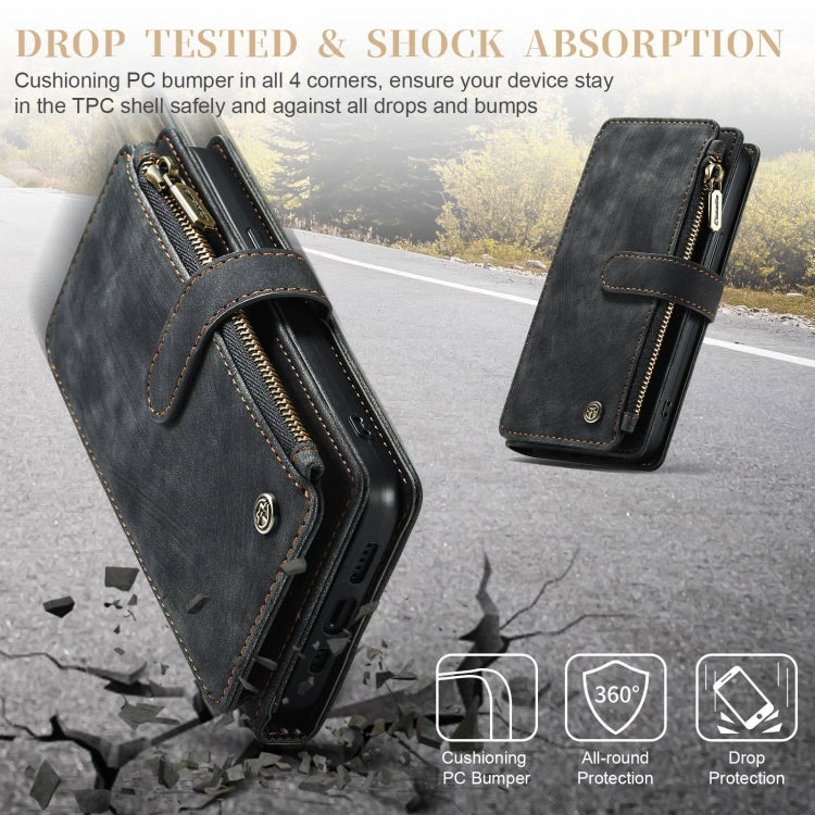For iPhone 15 Plus CaseMe C30 Multifunctional Leather Phone Case(Black) - free shipping - PMC Jewellery - Order now!