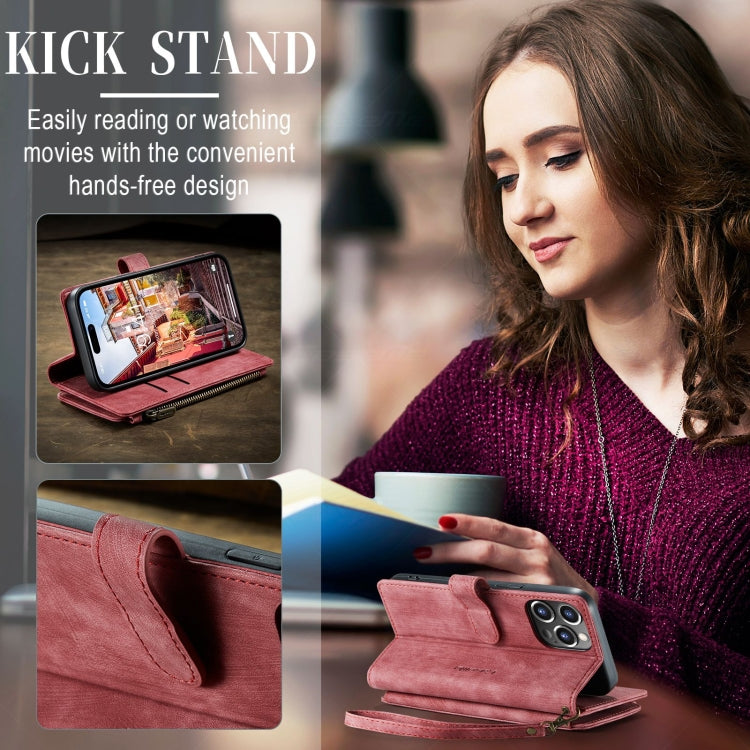 For iPhone 15 Pro Max CaseMe C30 Multifunctional Leather Phone Case(Red) - free shipping - PMC Jewellery - Order now!