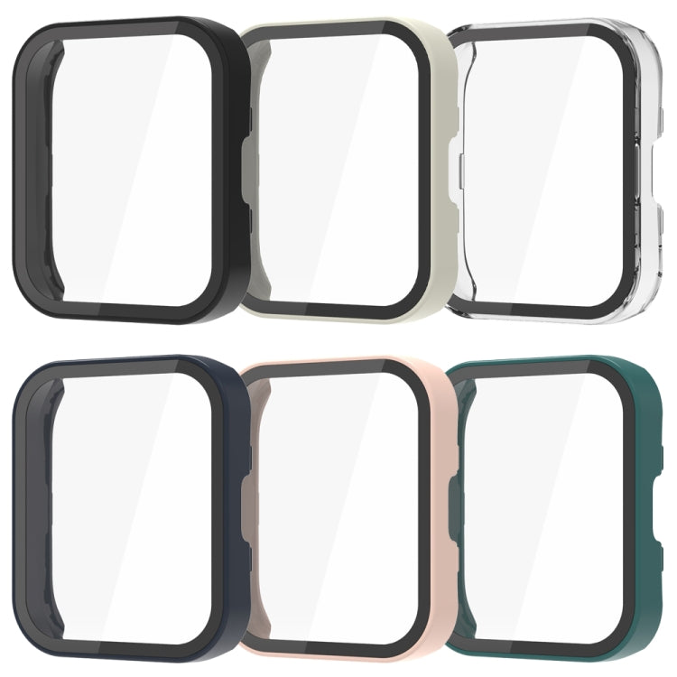 For Amazfit Bip 5 PC + Tempered Film Integrated Watch Protective Case(Pink) - Watch Cases by PMC TechLife | Online Shopping South Africa | PMC TechLife | Buy Now Pay Later Mobicred