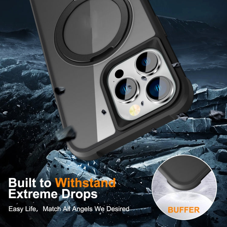 For iPhone 15 Pro Max MagSafe Magnetic Rotating Holder Phone Case(Black) - free shipping - PMC TechLife - Order now!