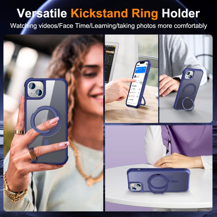 For iPhone 15 MagSafe Magnetic Rotating Holder Phone Case(Klein Blue) - iPhone 15 Cases by PMC TechLife | Online Shopping South Africa | PMC TechLife