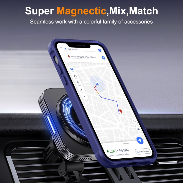 For iPhone 12 / 12 Pro MagSafe Magnetic Rotating Holder Phone Case(Klein Blue) - iPhone 12 / 12 Pro Cases by PMC Jewellery | Online Shopping South Africa | PMC Jewellery