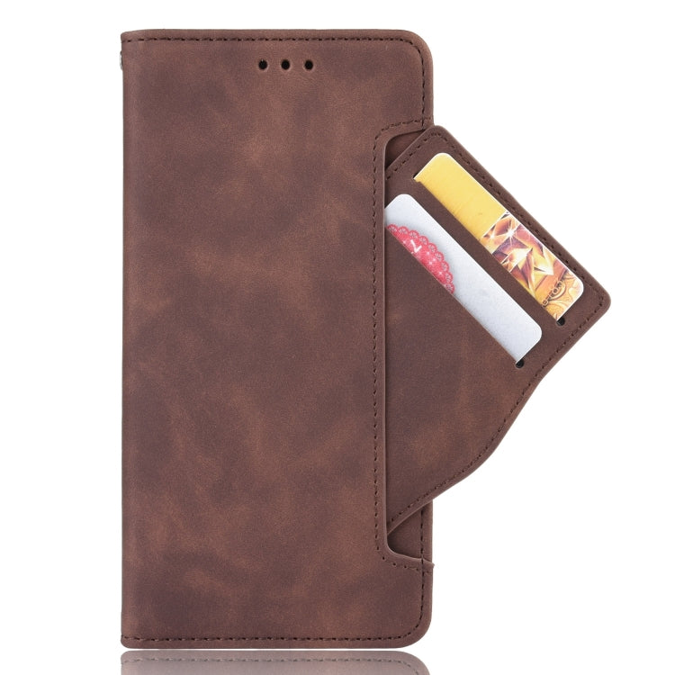 For iPhone 16 Pro Skin Feel Calf Texture Card Slots Leather Phone Case(Brown) - iPhone 16 Pro Cases by PMC TechLife | Online Shopping South Africa | PMC TechLife | Buy Now Pay Later Mobicred