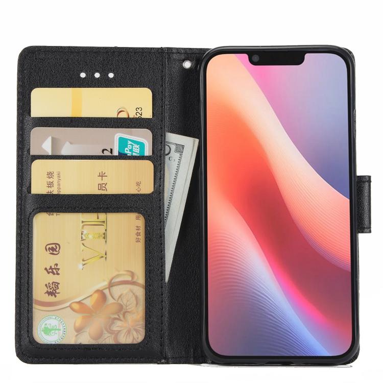 For iPhone 16e Multifunctional Horizontal Flip Leather Phone Case with Three Card Slots(Black) - iPhone 16e Cases by PMC TechLife | Online Shopping South Africa | PMC TechLife | Buy Now Pay Later Mobicred