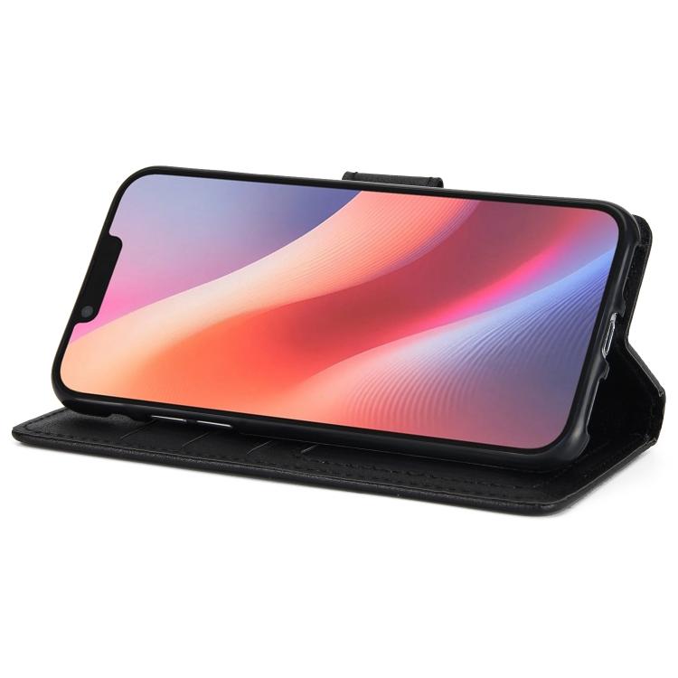 For iPhone 16e Multifunctional Horizontal Flip Leather Phone Case with Three Card Slots(Black) - iPhone 16e Cases by PMC TechLife | Online Shopping South Africa | PMC TechLife | Buy Now Pay Later Mobicred