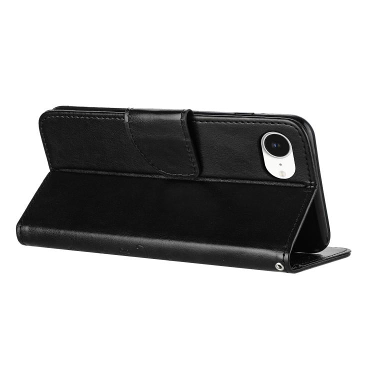 For iPhone 16e Butterfly Flower Pattern Flip Leather Phone Case(Black) - iPhone 16e Cases by PMC TechLife | Online Shopping South Africa | PMC TechLife | Buy Now Pay Later Mobicred