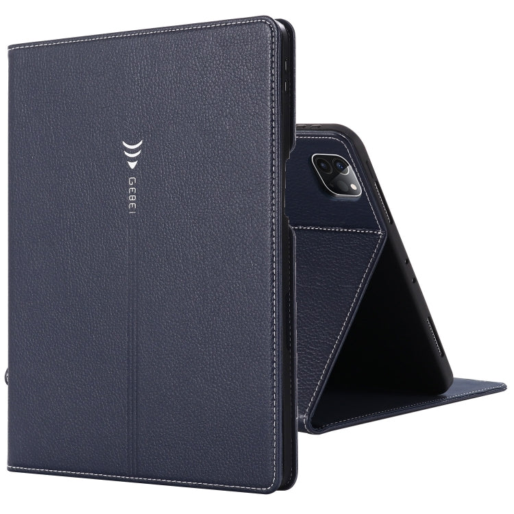 For iPad Pro 11 inch (2020) GEBEI PU+TPU Horizontal Flip Protective Tablet Case with Holder & Card Slots(Blue) - free shipping - PMc TechLife - Order now!