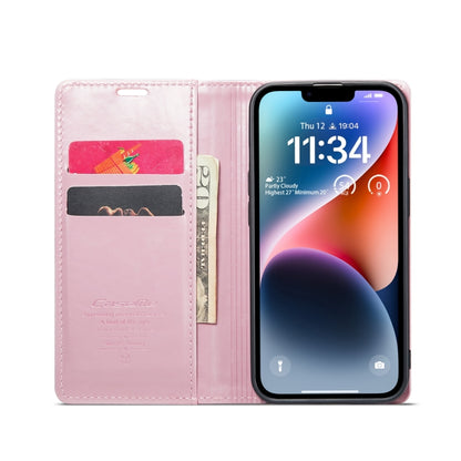 For iPhone 15 Plus CaseMe 003 Crazy Horse Texture Leather Phone Case(Rose Gold) - iPhone 15 Plus Cases by CaseMe | Online Shopping South Africa | PMC Jewellery | Buy Now Pay Later Mobicred